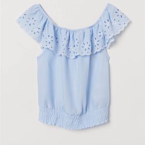 Girls H&M Flounce Sleeveless Shirt EUC